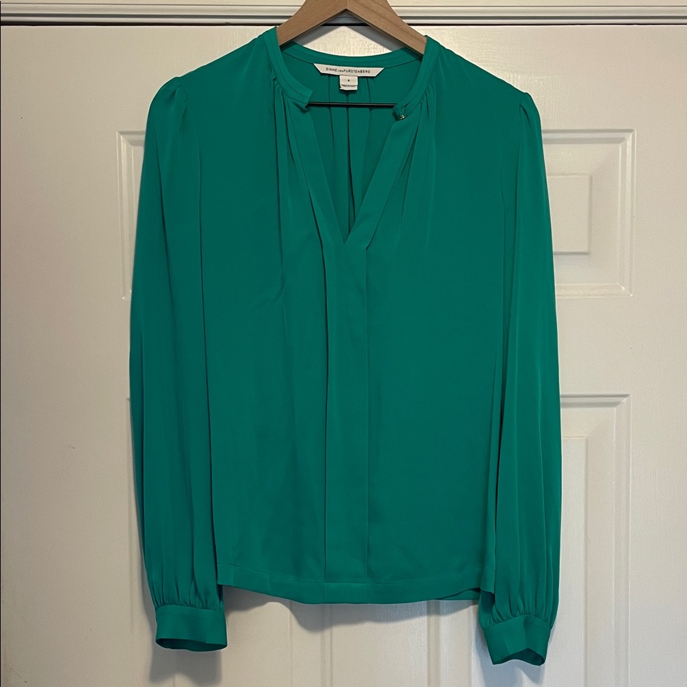 Diane Von Furstenberg Teal Blouse